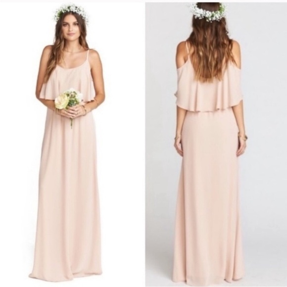 *NEW* Show Me Your MuMu Caitlin Ruffle Maxi Bridesmaids Dress - Picture 1 of 16